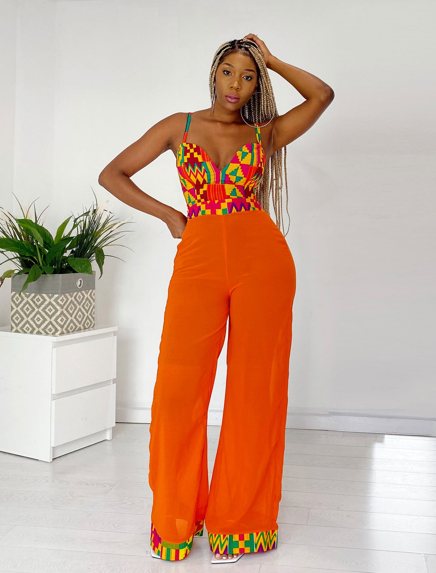 African Print Tichina Top & Trousers Set