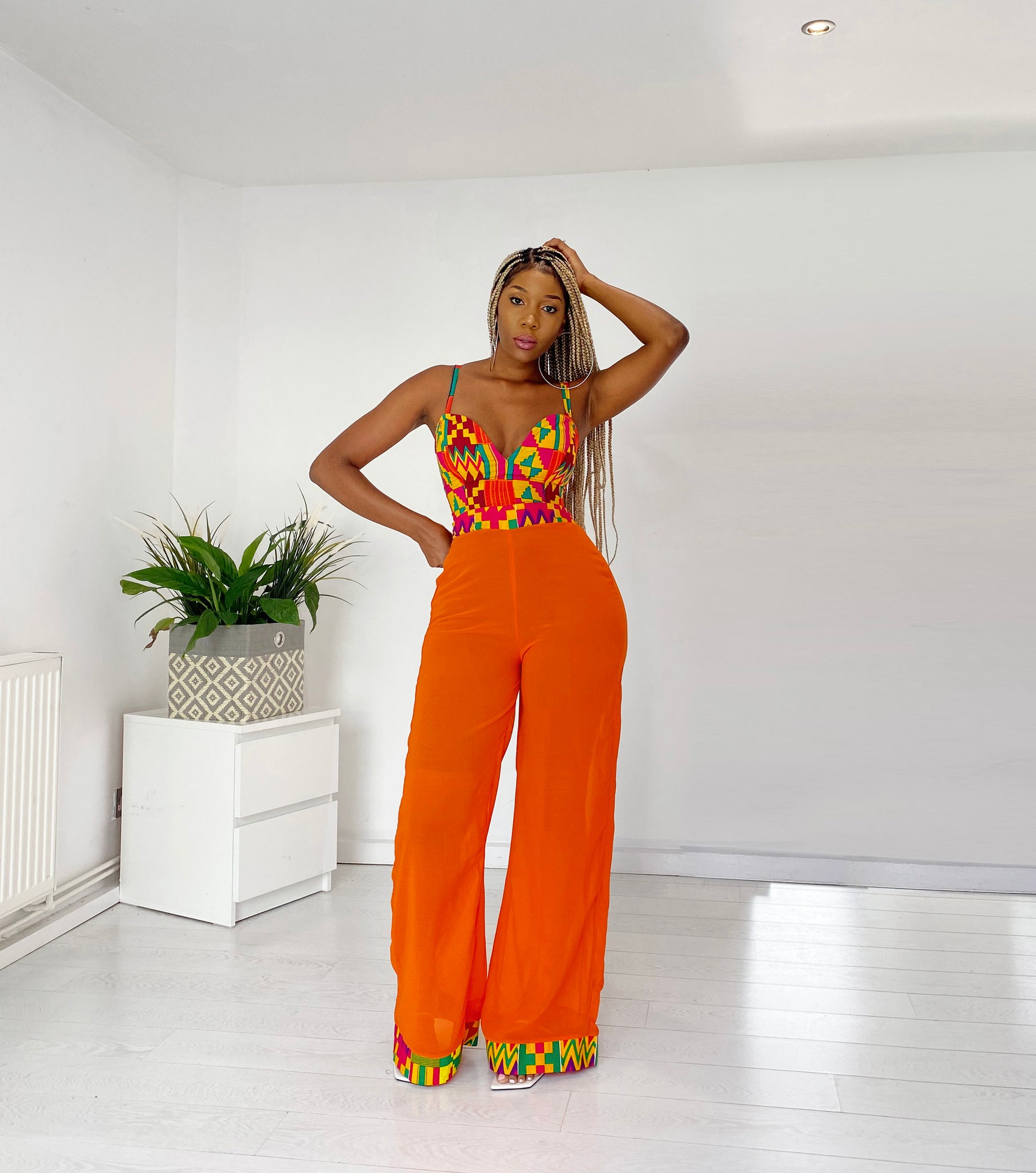 Fitted Women's African Print Trousers For Casual Outing - Asoebi Guest  Fashion
