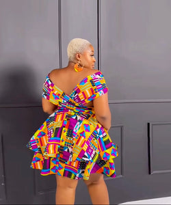 African Print Kariba Infinity Dress