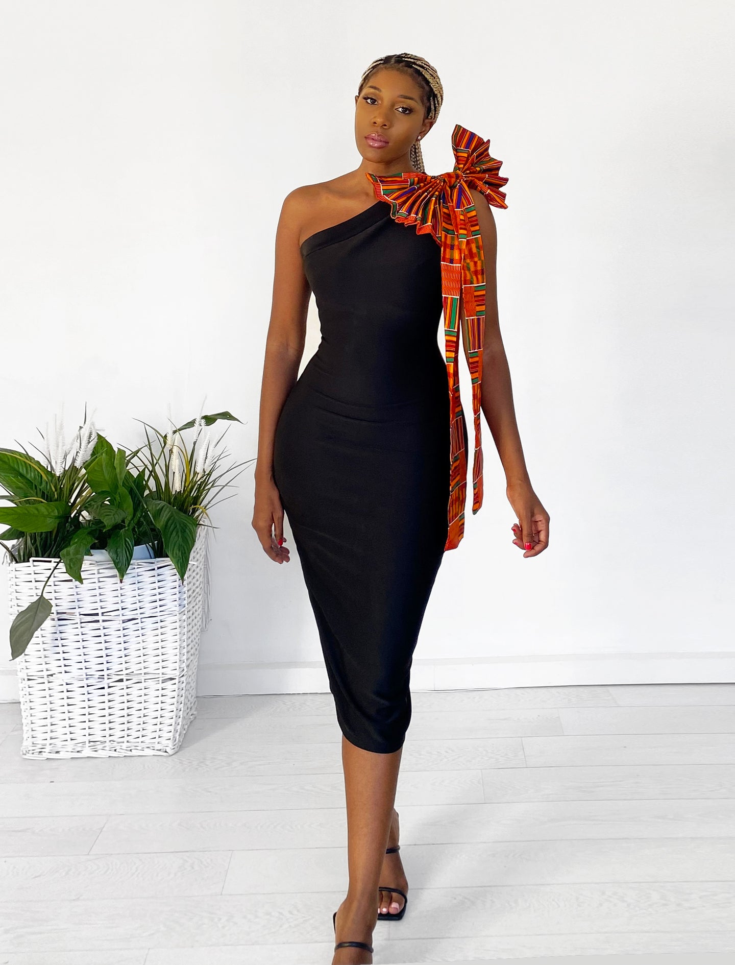 African print Tessa Midi Dress