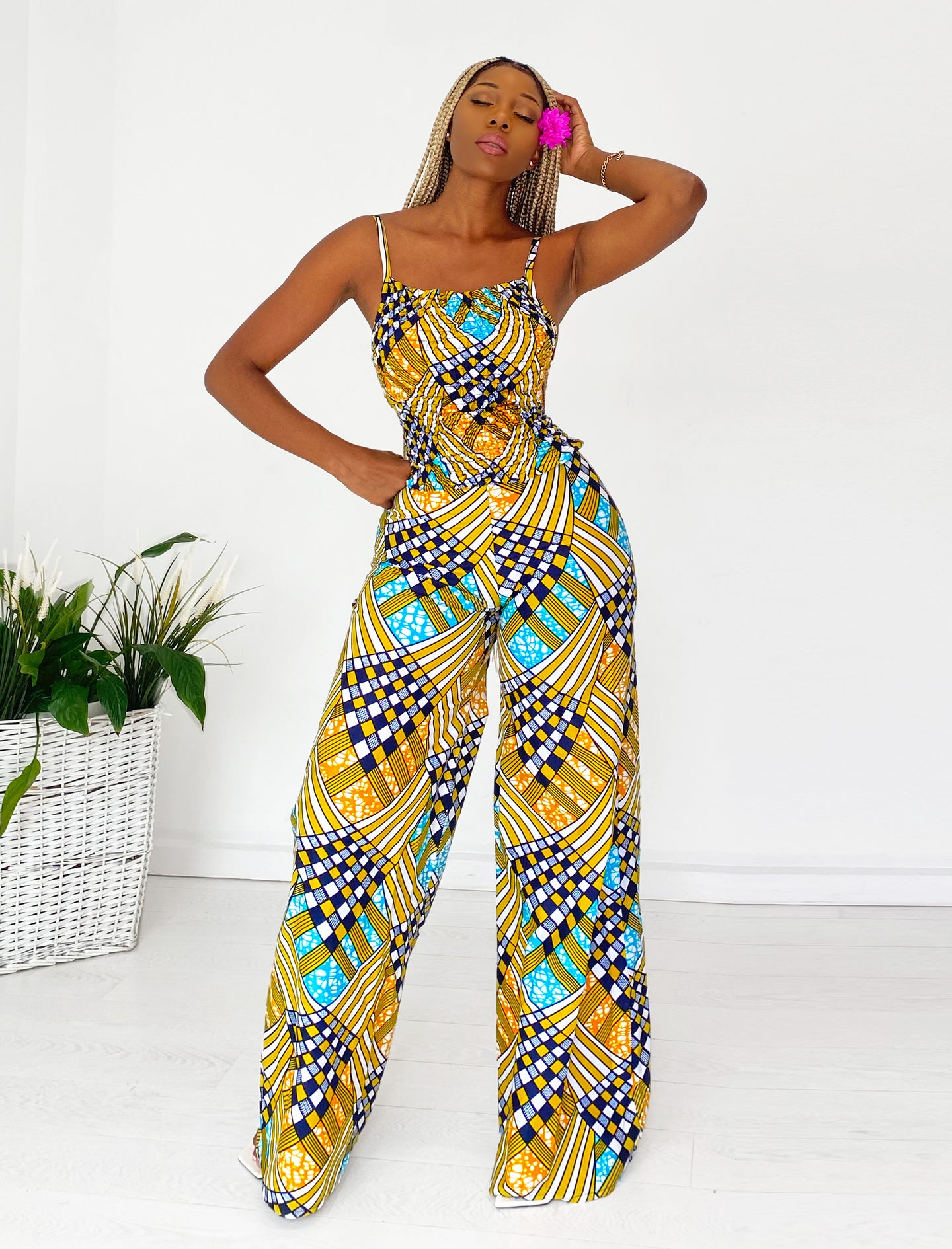 African Print Marii Top & Trousers Set